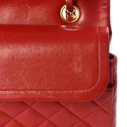 Chanel Lambskin Quilted Medium Double Flap Red 13 of 28
