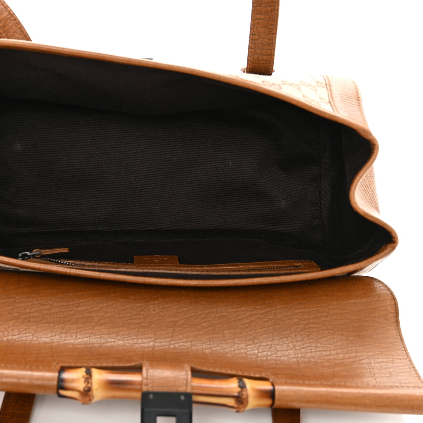 Monogram Bamboo Bullet Satchel Brown