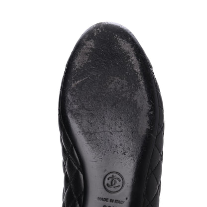 Chanel Lambskin Quilted CC Cap Toe Ballerina Flats 36.5 Black 11 of 18