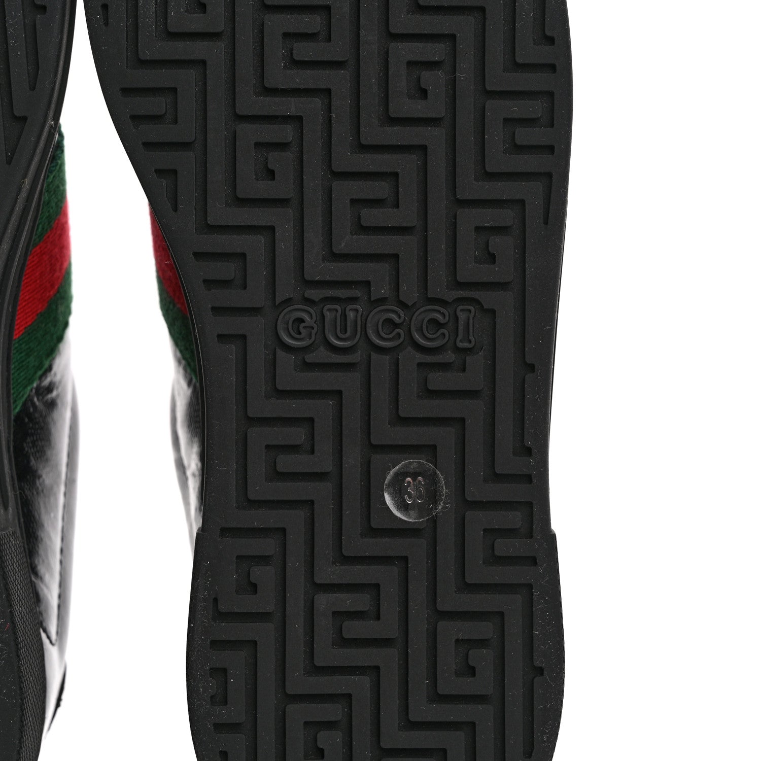 Gucci Crystal GG Monogram Web Womens New Ace Sneakers 36 Black 8 of 12