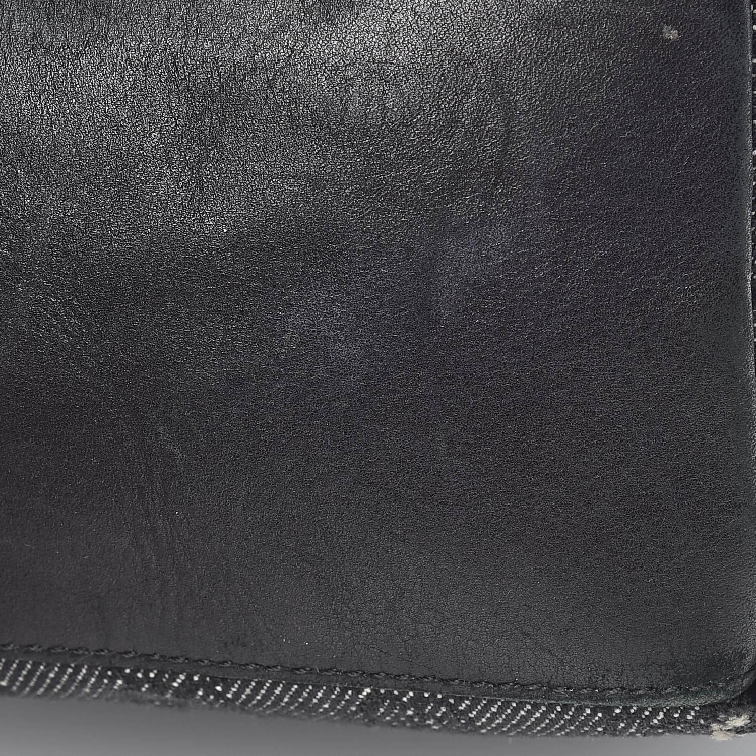 Gucci Denim Monogram Bamboo Top Handle Tote Black 13 of 13