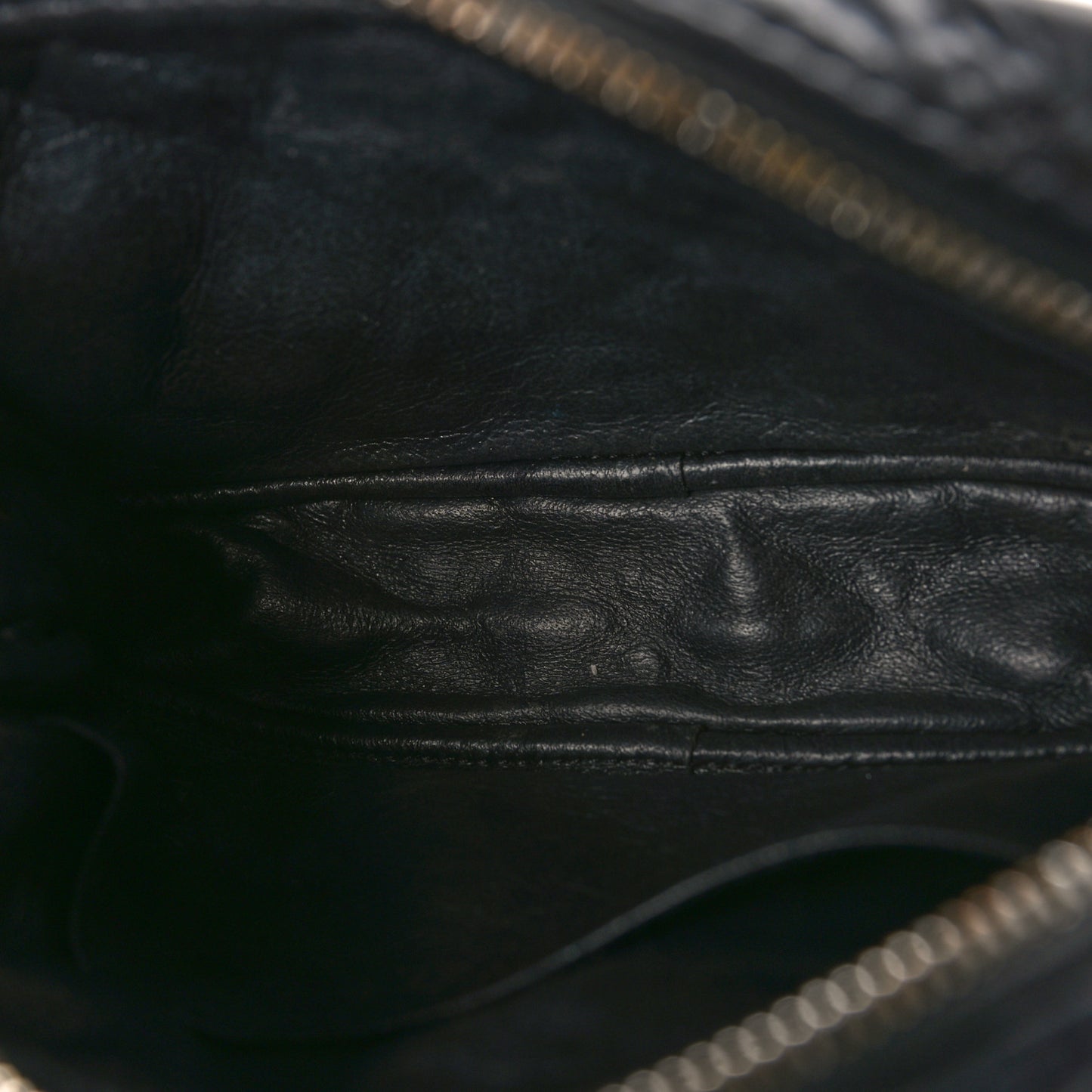 Aged Calfskin Quilted Mini Lucky Charm Reissue Camera Case Black