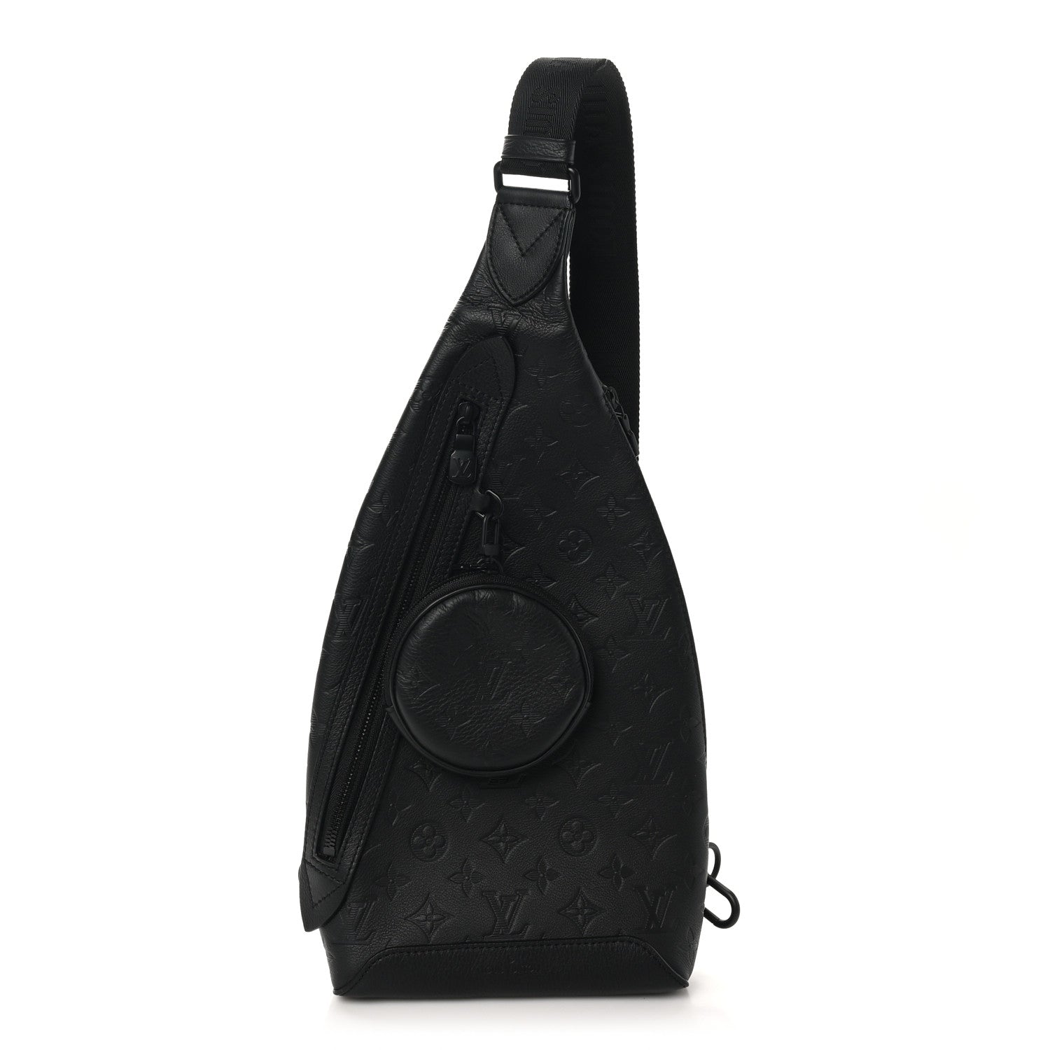 Louis Vuitton Calfskin Shadow Monogram Duo Slingbag Black 1 of 10