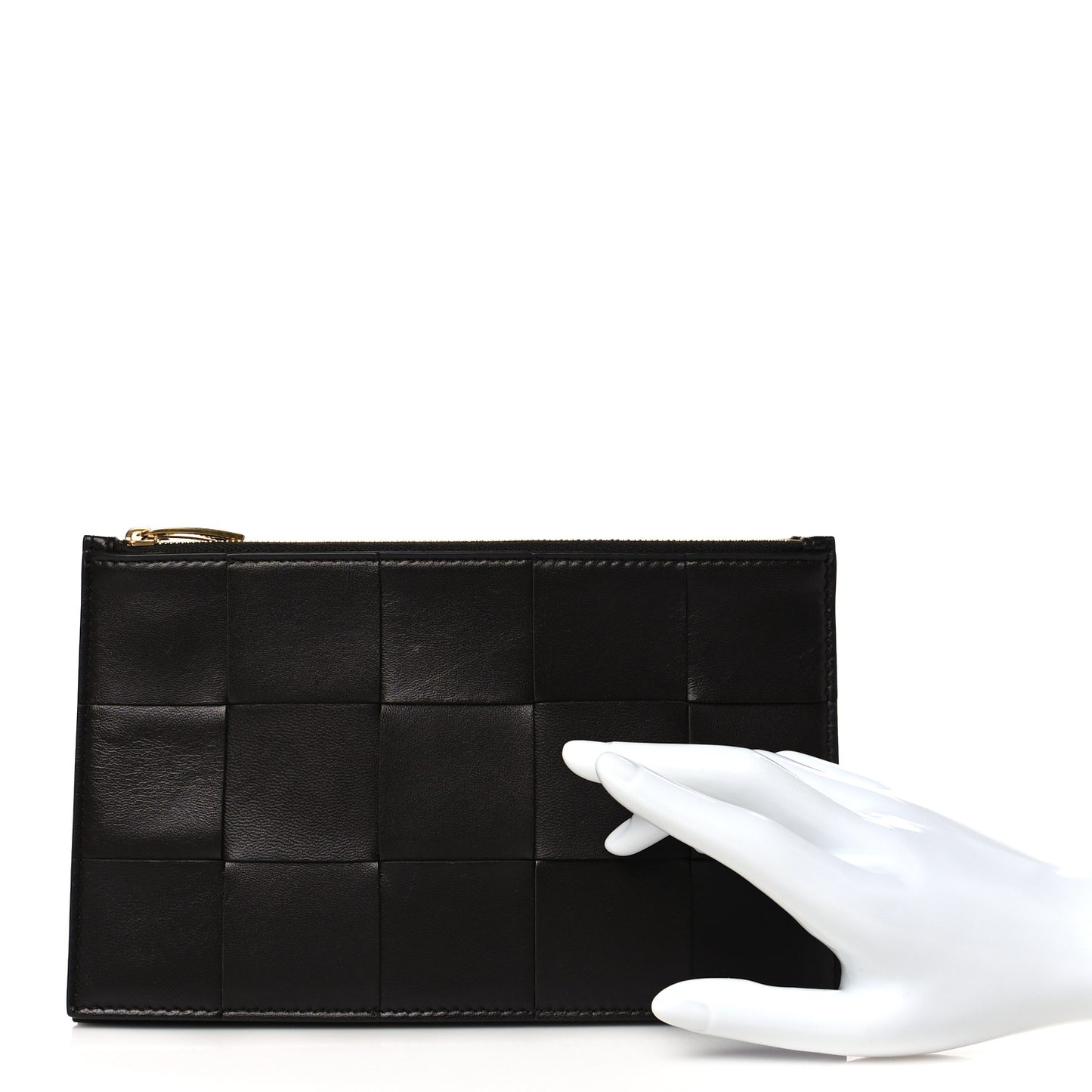 Nappa Maxi Intrecciato Zip Pouch Fondant