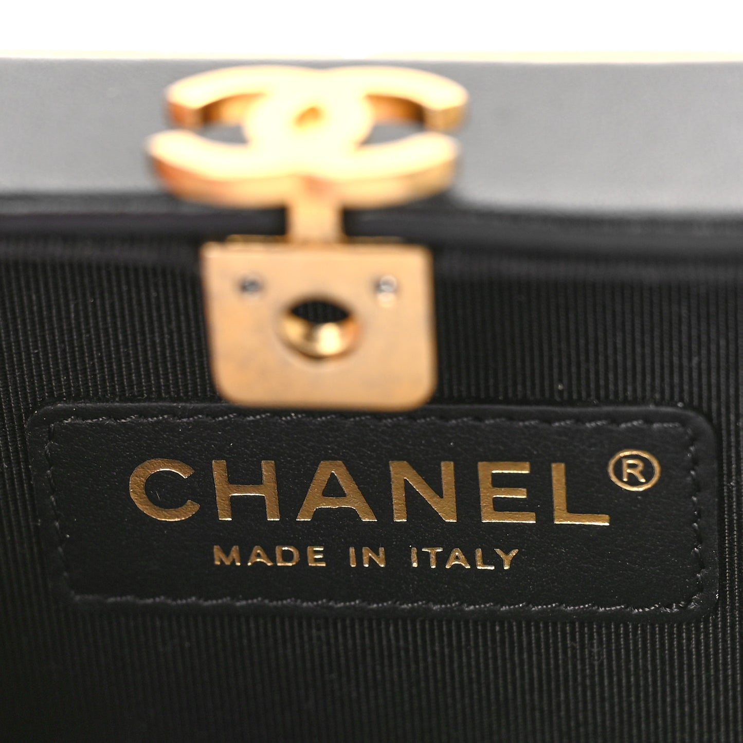 Lambskin Mini Evening Bag Black Gold