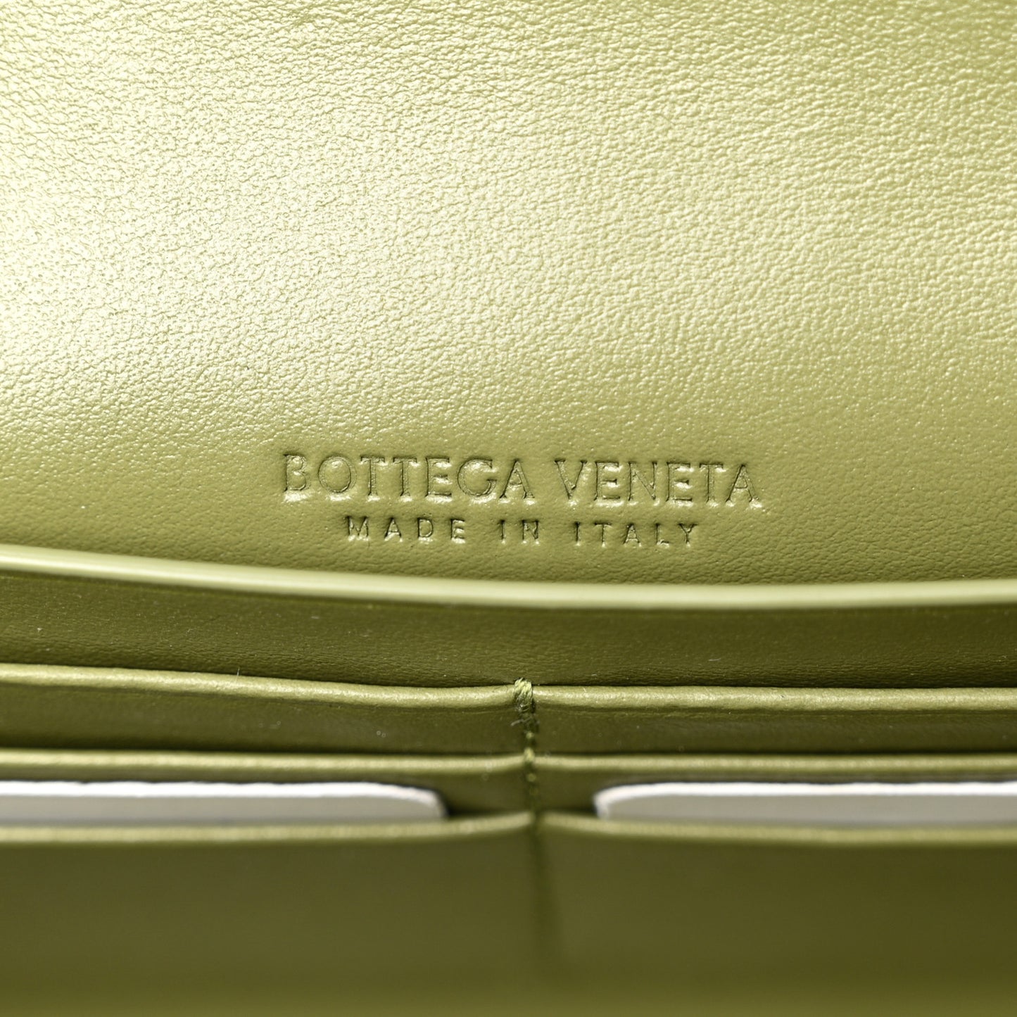 Nappa Intrecciato Long Andiamo Top Handle Clutch Matcha