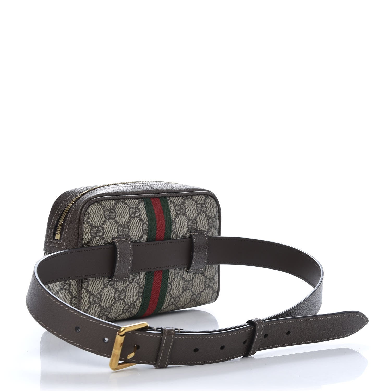 Gucci GG Supreme Monogram Web Small Ophidia Belt Bag 85 34 Dark Brown 3 of 13