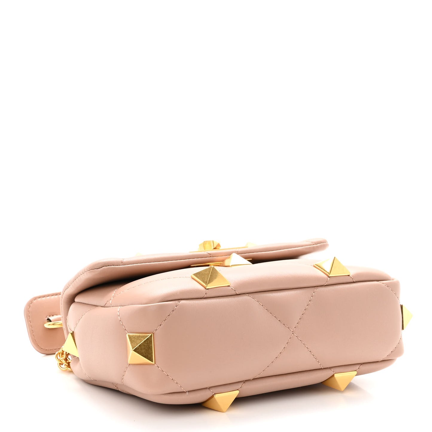 Nappa Small Roman Stud Shoulder Bag Rose Cannelle