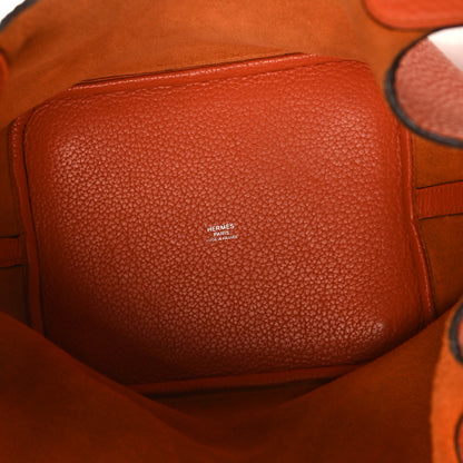 Hermes Taurillon Clemence Picotin Lock 22 MM Orange 5 of 10