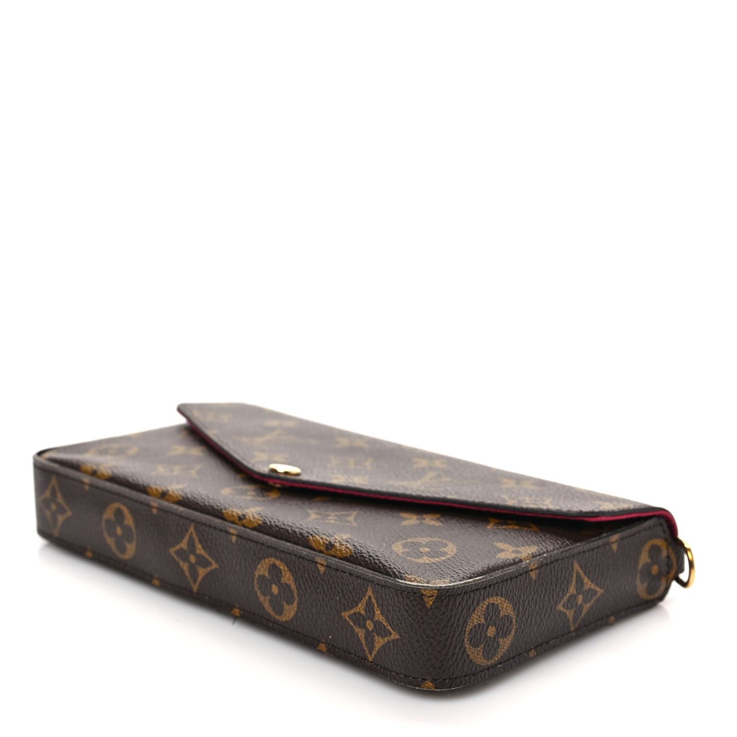 Monogram Pochette Felicie Chain Wallet Fuchsia