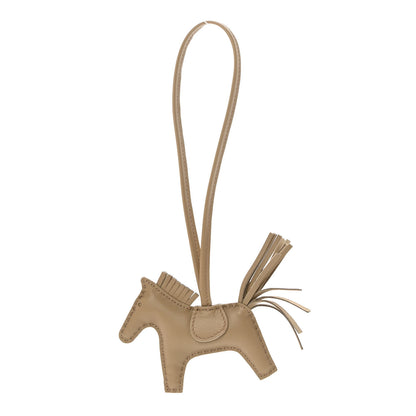 Hermes Milo Lambskin Grigri Rodeo Horse Bag Charm PM Beige Marfa 1 of 5