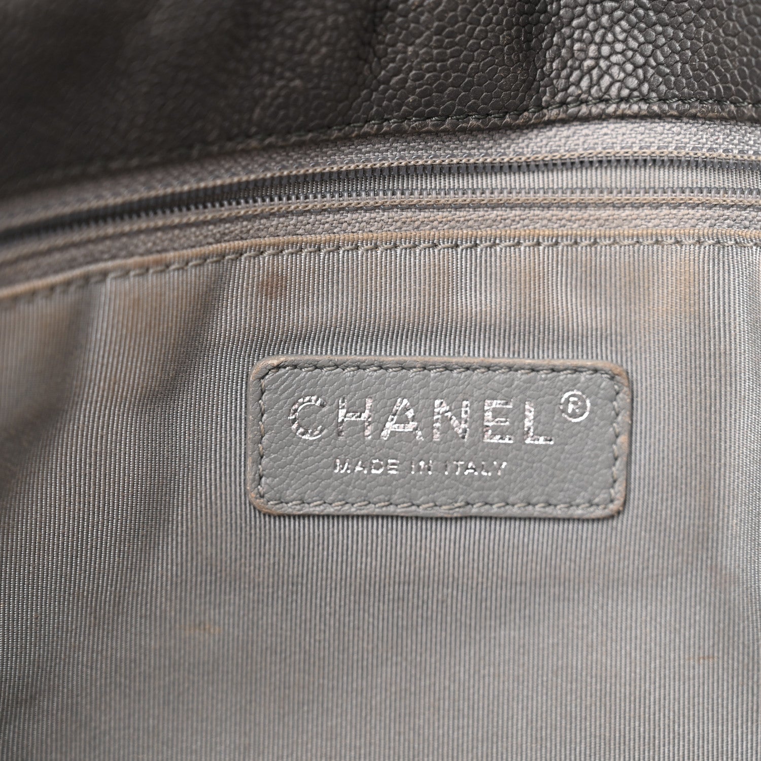 Chanel Caviar Quilted Large French Riviera Flap Dark Grey 6 of 13