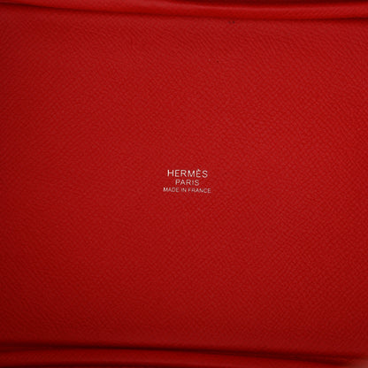 Hermes Epsom Tressage De Cuir Picotin Lock 18 PM Rouge Coeur Bleu du Nord Rouge H 6 of 10