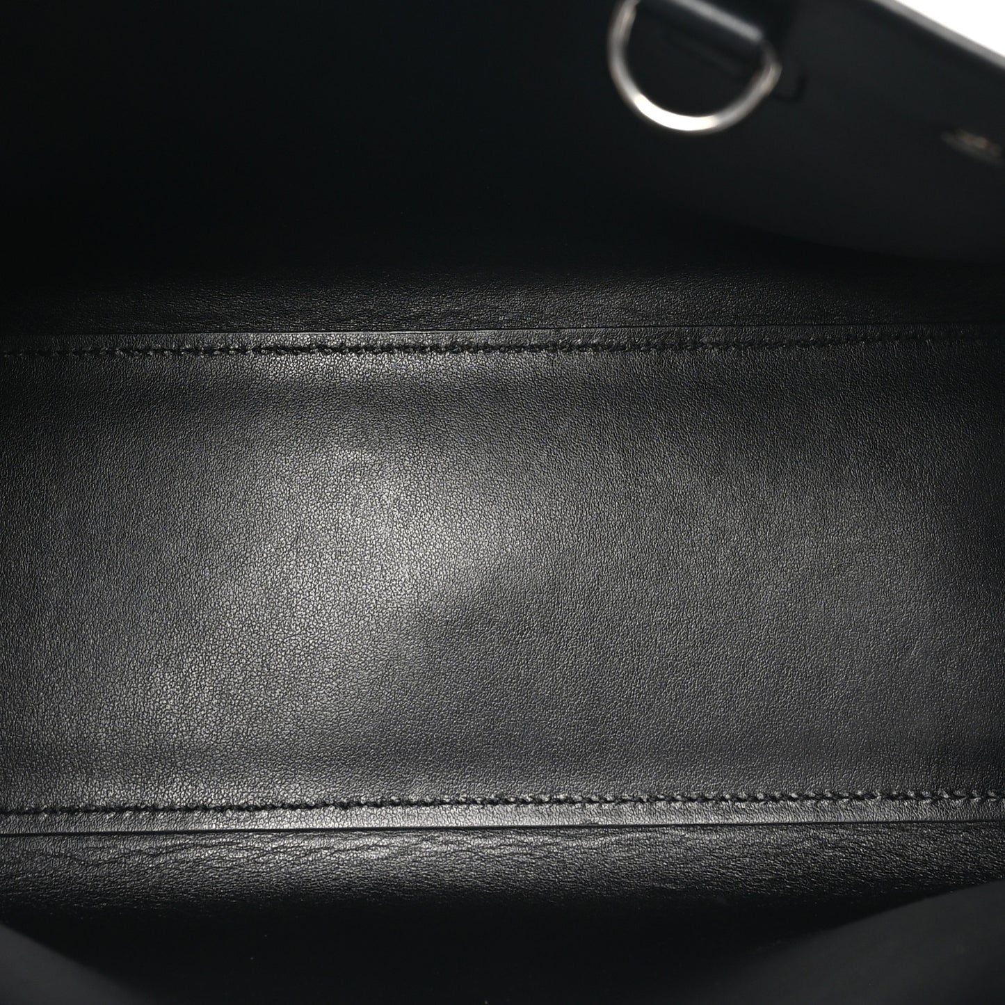 Grained Calfskin Baby Sac De Jour Black