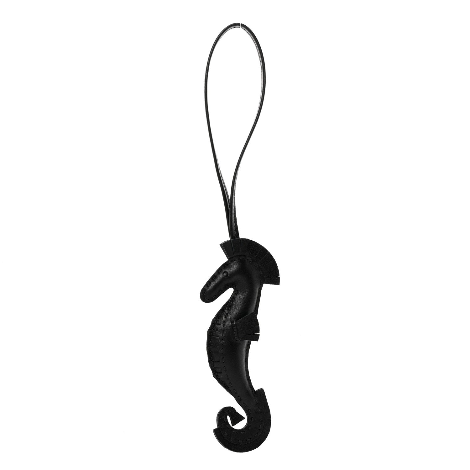 Hermes Milo Lambskin Hippo Bag Charm So Black 1 of 5