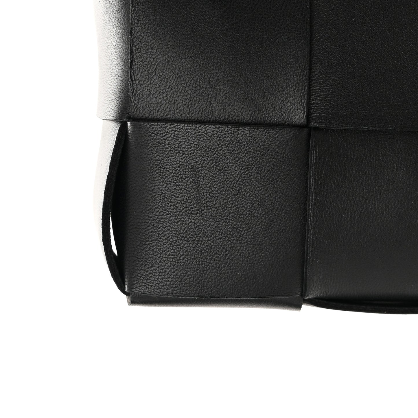 Lambskin Maxi Intrecciato Extra Mini Cassette Crossbody Bag Black