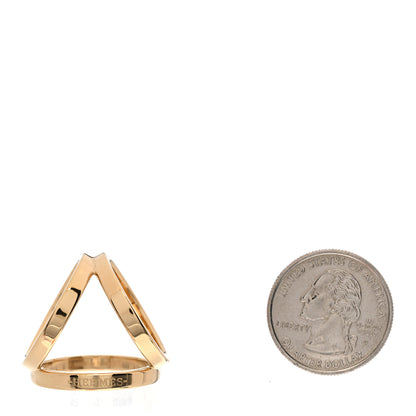 Hermes Permabrass Gold Plated Trio Scarf Ring 2 of 7