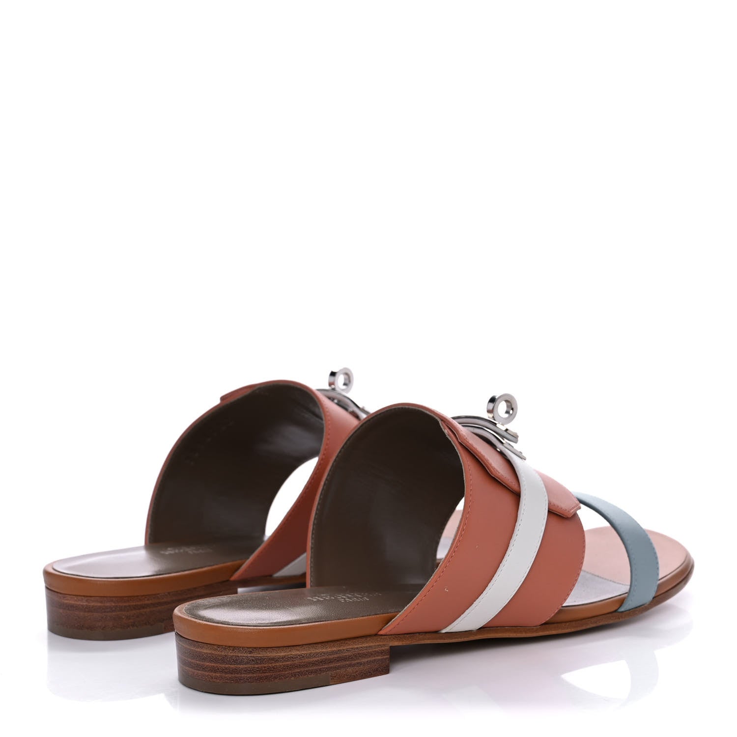 Hermes Calfskin Avenue Sandals 37 Rose Bubinga 4 of 9