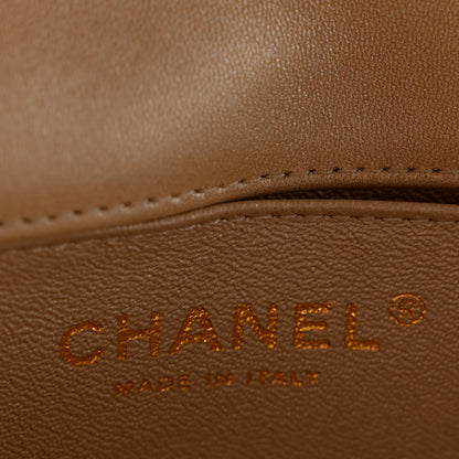 Chanel Metallic Lambskin Quilted Extra Mini V For Victory Flap Light Gold 5 of 12