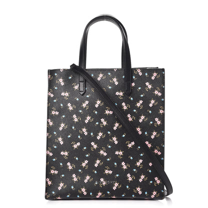 Givenchy Coated Canvas Hibiscus Print Small Stargate Shopper Tote Black Multicolor 1 of 9