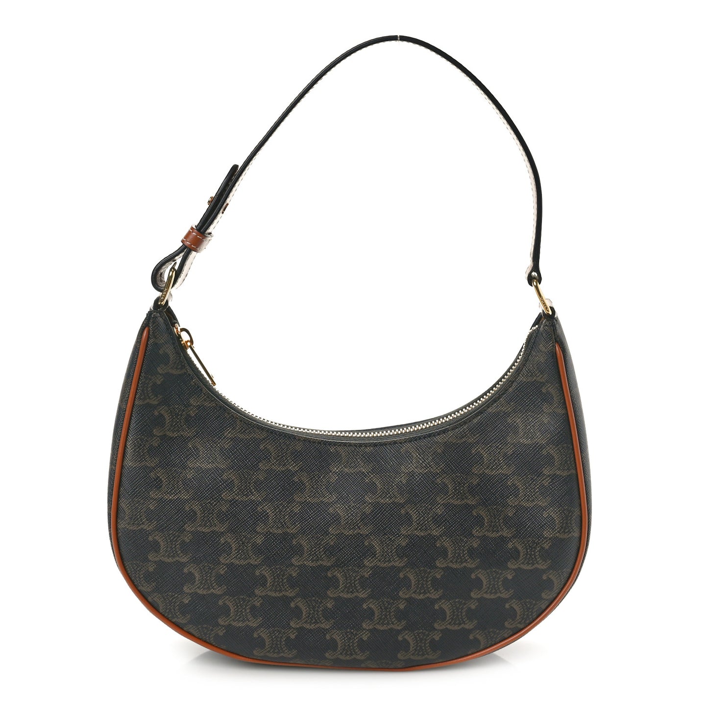 Triomphe Canvas Calfskin Ava Shoulder Bag Tan