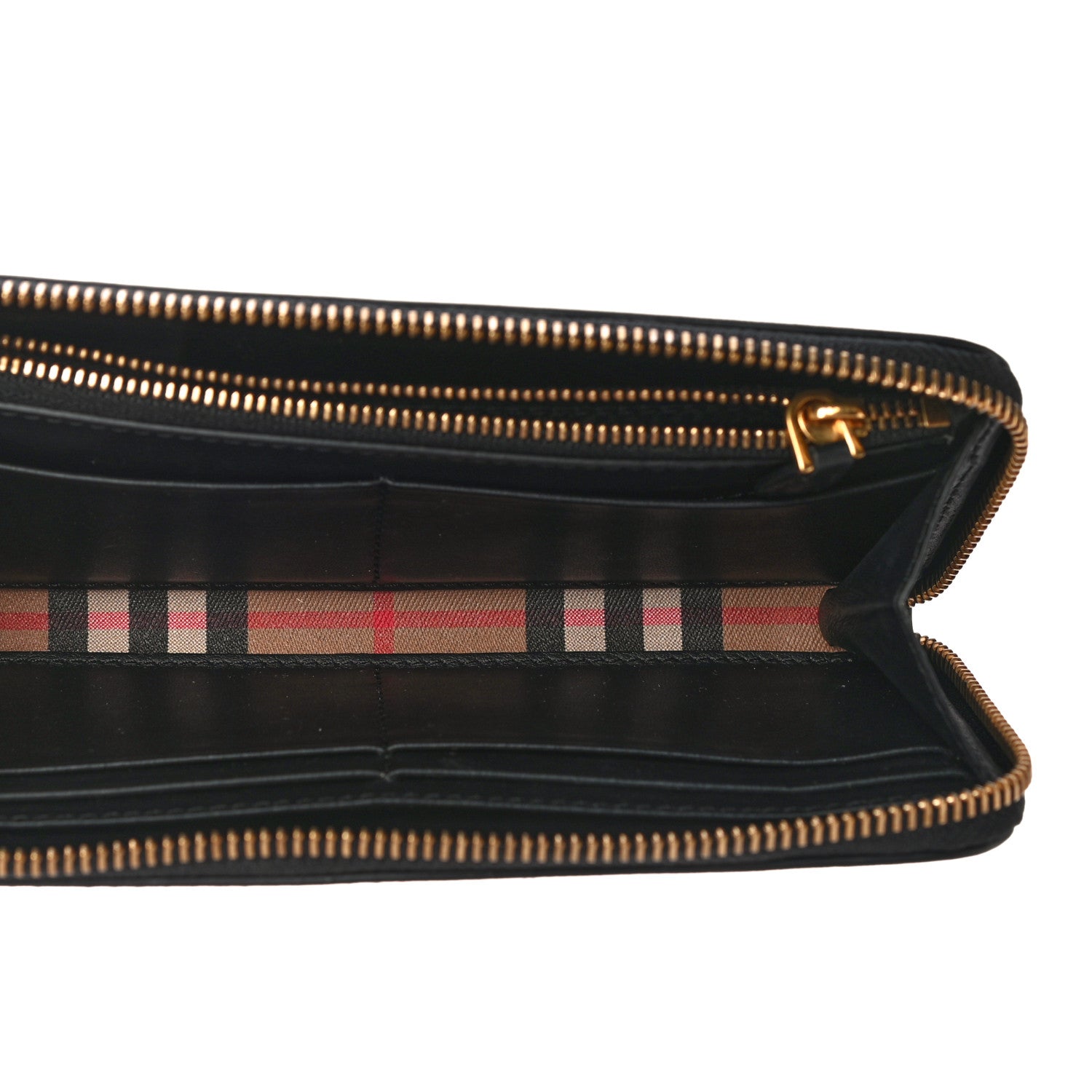 Burberry Vintage Check Elmore Zip Around Wallet Black 5 of 11