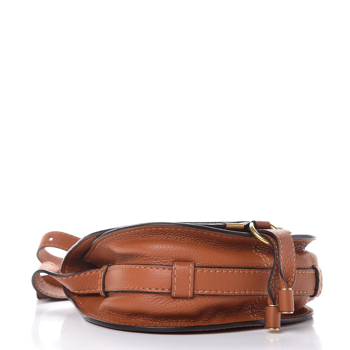 Calfskin Mini Marcie Round Crossbody Bag Tan