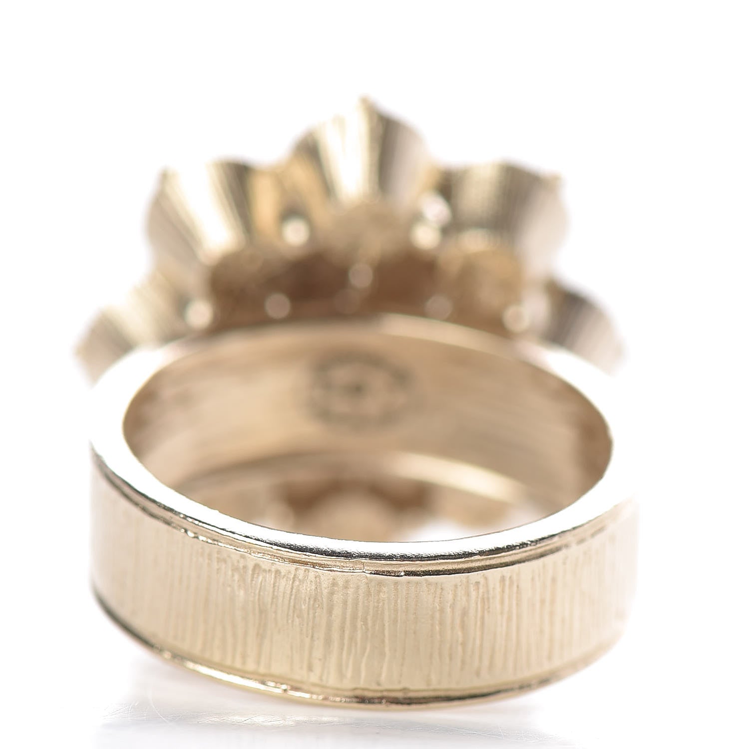 Chanel Crystal CC Ring 6.25 Gold 4 of 6