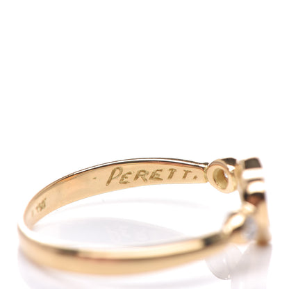 Tiffany 18K Yellow Gold Diamond Elsa Peretti Full Heart Heart Ring 50 5.5 6 of 7
