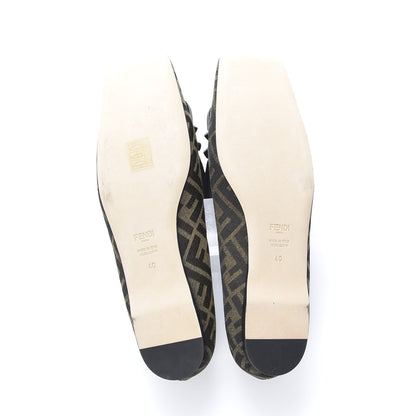Fendi Jacquard FFreedom Square Toe Loafers 40 Tobacco 5 of 10