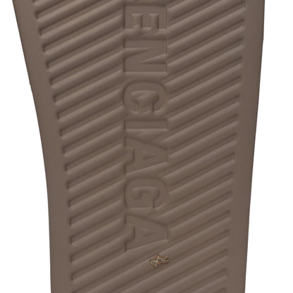 Balenciaga Rubber Allover Logo Mens Pool Slide Sandals 42 Dark Mink 7 of 9
