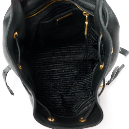 Prada Vitello Daino Backpack Black 5 of 10