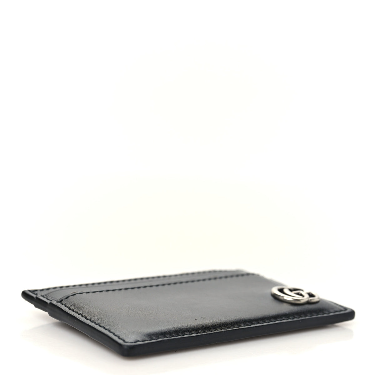 Smooth Calfskin GG Marmont Card Holder Black