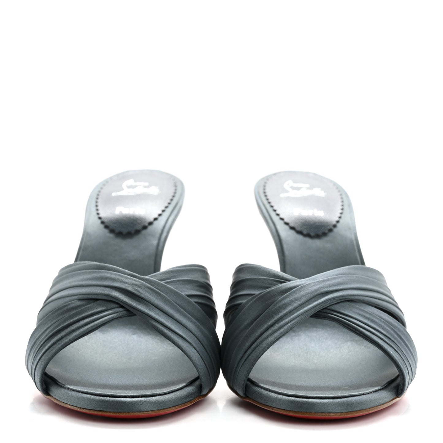 Crepe Satin Nicol Is Back 85 Slide Sandals 38 Titan