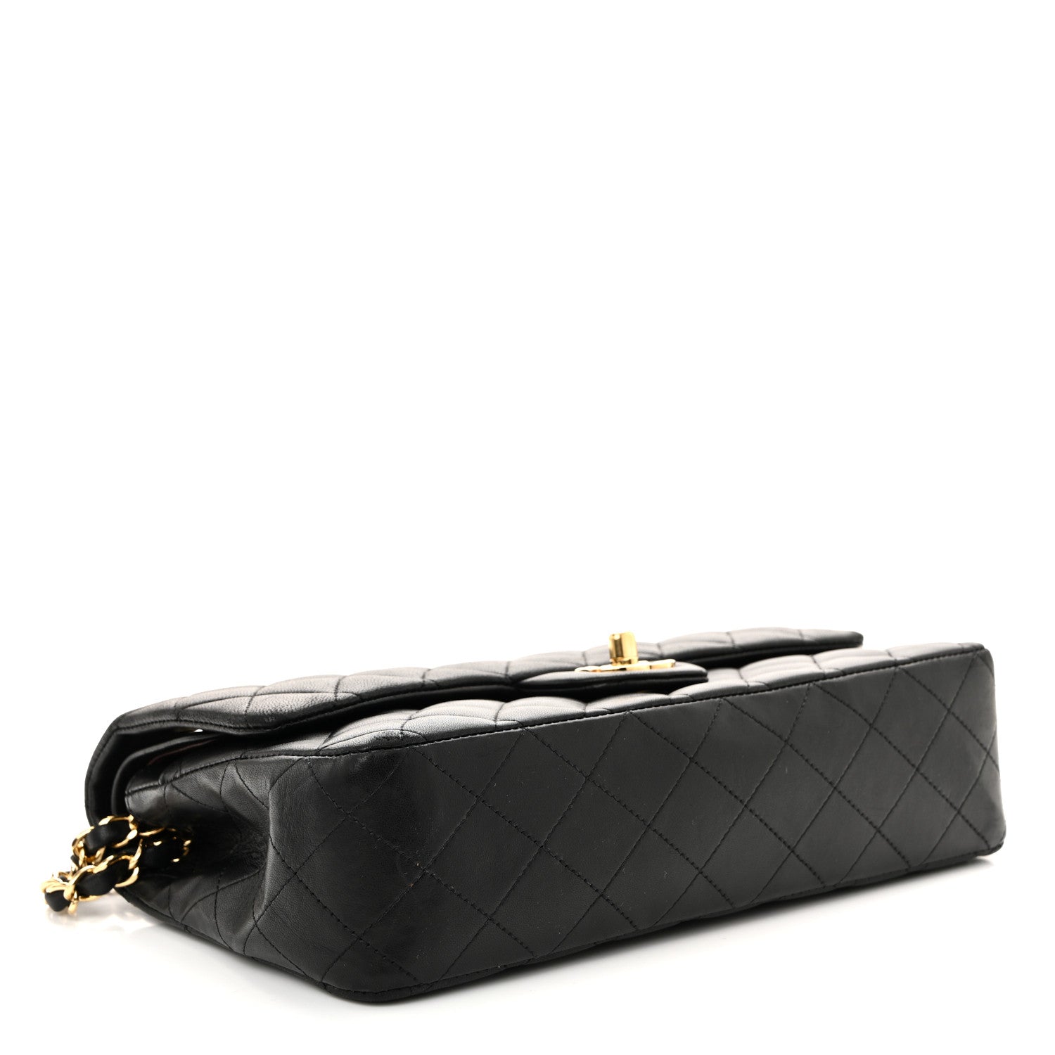 Chanel Lambskin Quilted Medium Double Flap Black 4 of 18