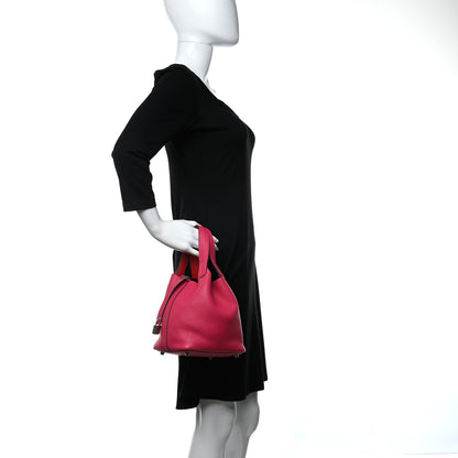 Hermes Taurillon Clemence Swift Eclat Picotin Lock 18 PM Rose Mexico Rouge De Coeur 2 of 10