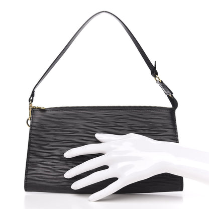 Louis Vuitton Epi Pochette Accessories 24 Black 2 of 8