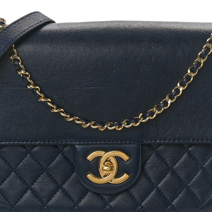 Chanel Lambskin Quilted Large CC Unchained Crossbody Navy 8 of 13