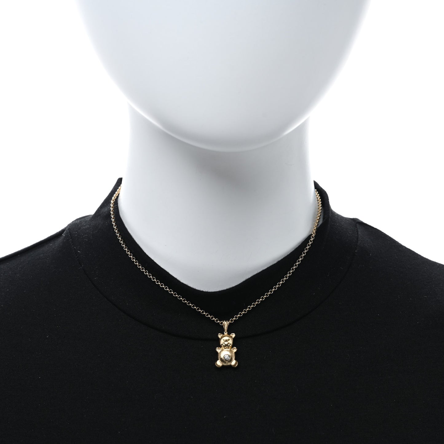 18K Yellow Gold Diamond Bubu Necklace