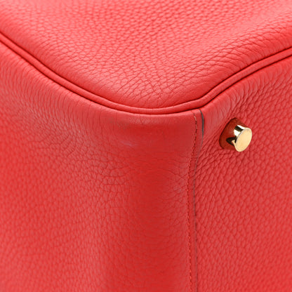 Hermes Taurillon Clemence Lindy 26 Rouge Tomate 11 of 16