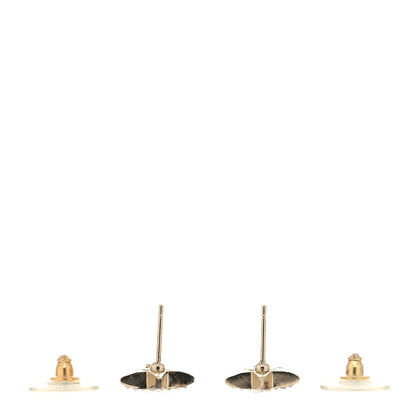 Chanel Crystal CC Star Moon Dangle Earrings Silver Gold 3 of 5