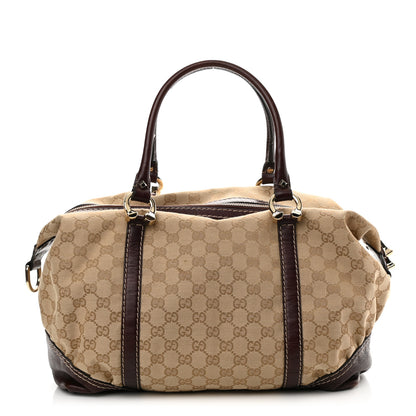 Gucci Monogram Horsebit Nail Medium Boston Brown 1 of 9