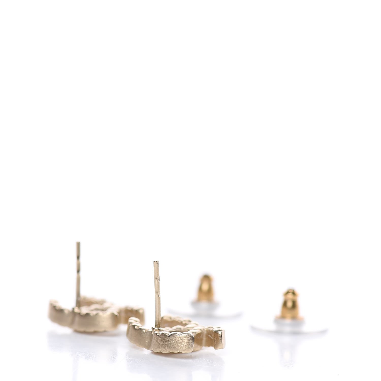 Chanel Quilted CC Earrings Gold 3 of 5