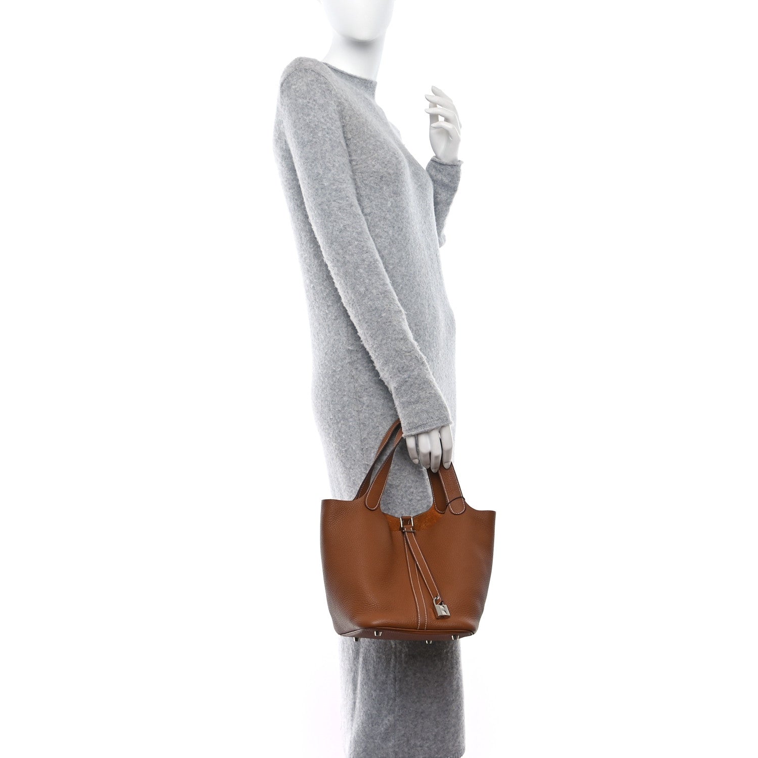 Hermes Taurillon Clemence Picotin Lock 22 MM Gold 2 of 9