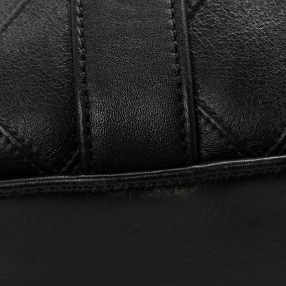 Chanel Calfskin Stitched Duffle Travel Bag Black 10 of 11