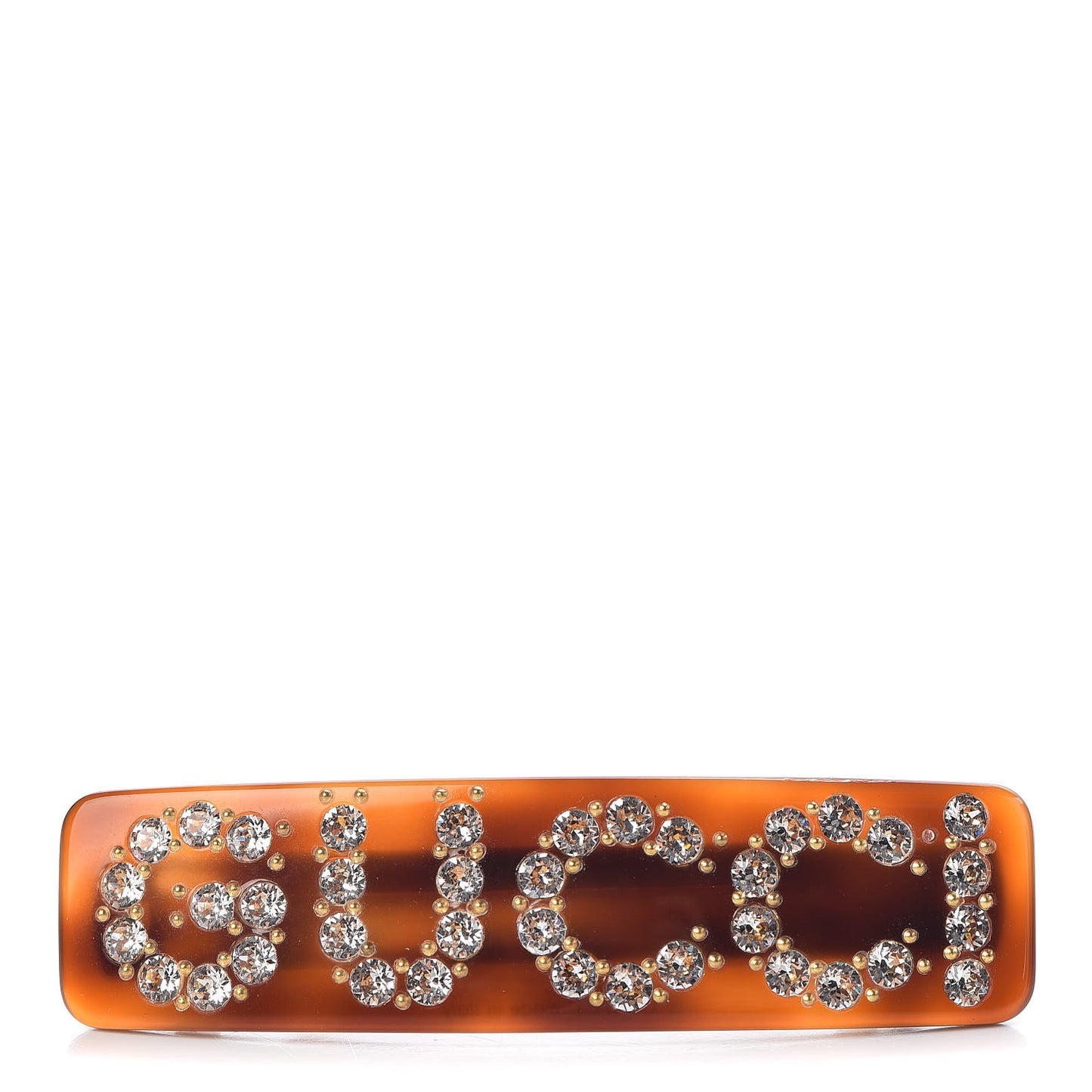 Resin Crystal Single Hair Barrette Tortoiseshell