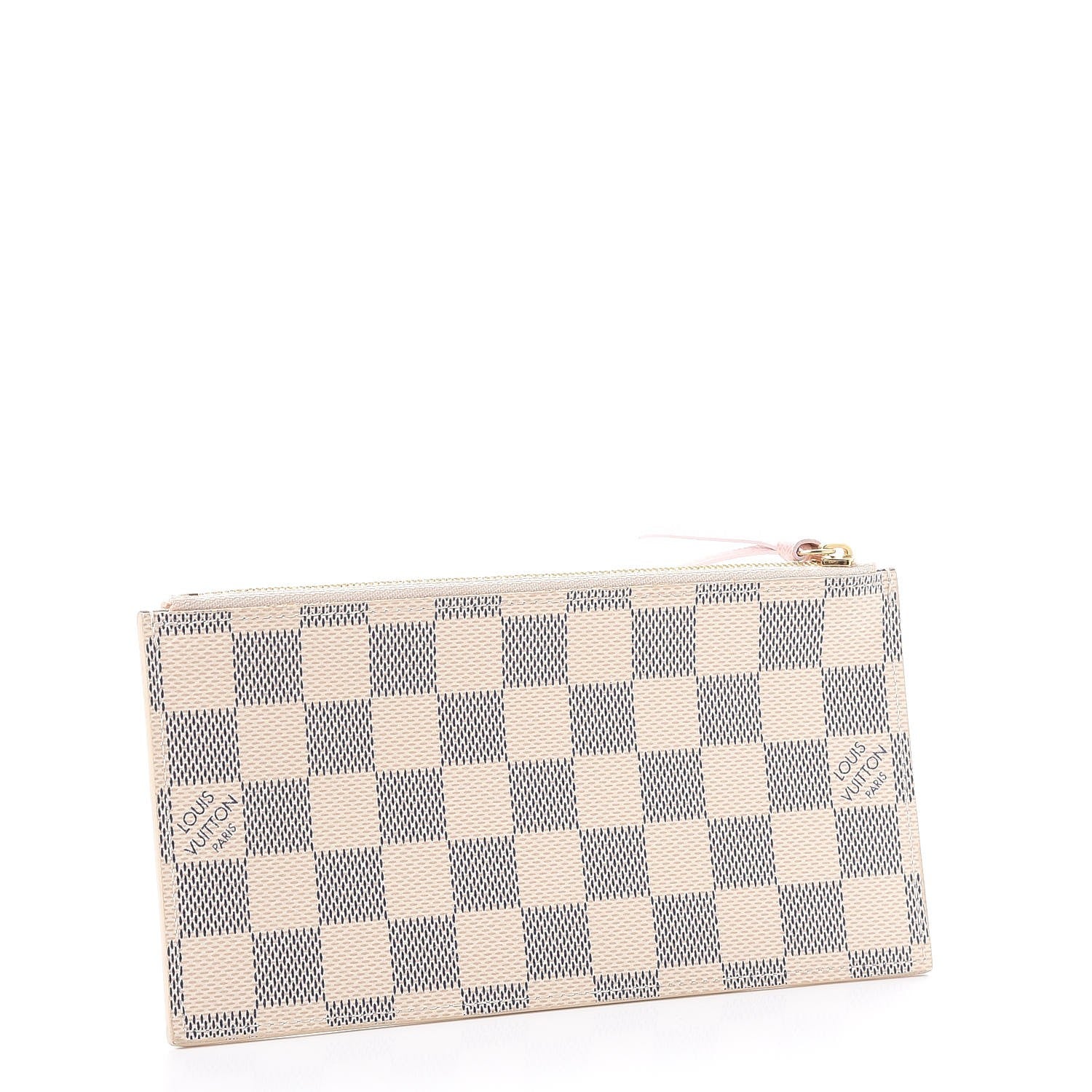 Louis Vuitton Damier Azur Felicie Chain Wallet Zippered Insert Rose Ballerine 3 of 6