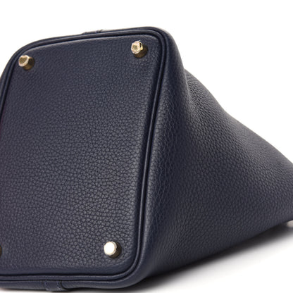Hermes Taurillon Clemence Picotin Lock 18 PM Bleu Nuit 8 of 10
