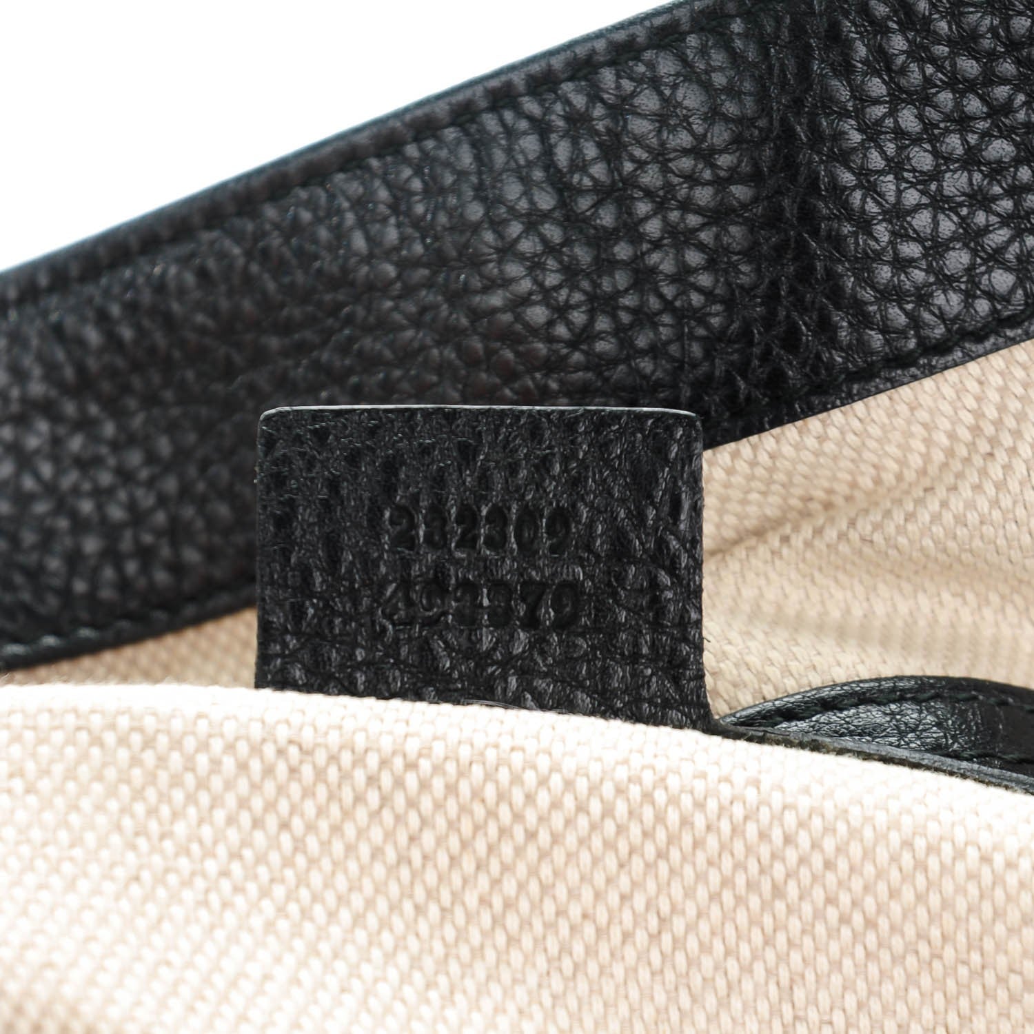 Gucci Pebbled Calfskin Medium Soho Shoulder Bag Black 7 of 7