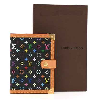 Louis Vuitton Monogram Multicolor Small Ring Agenda Cover Black 9 of 9